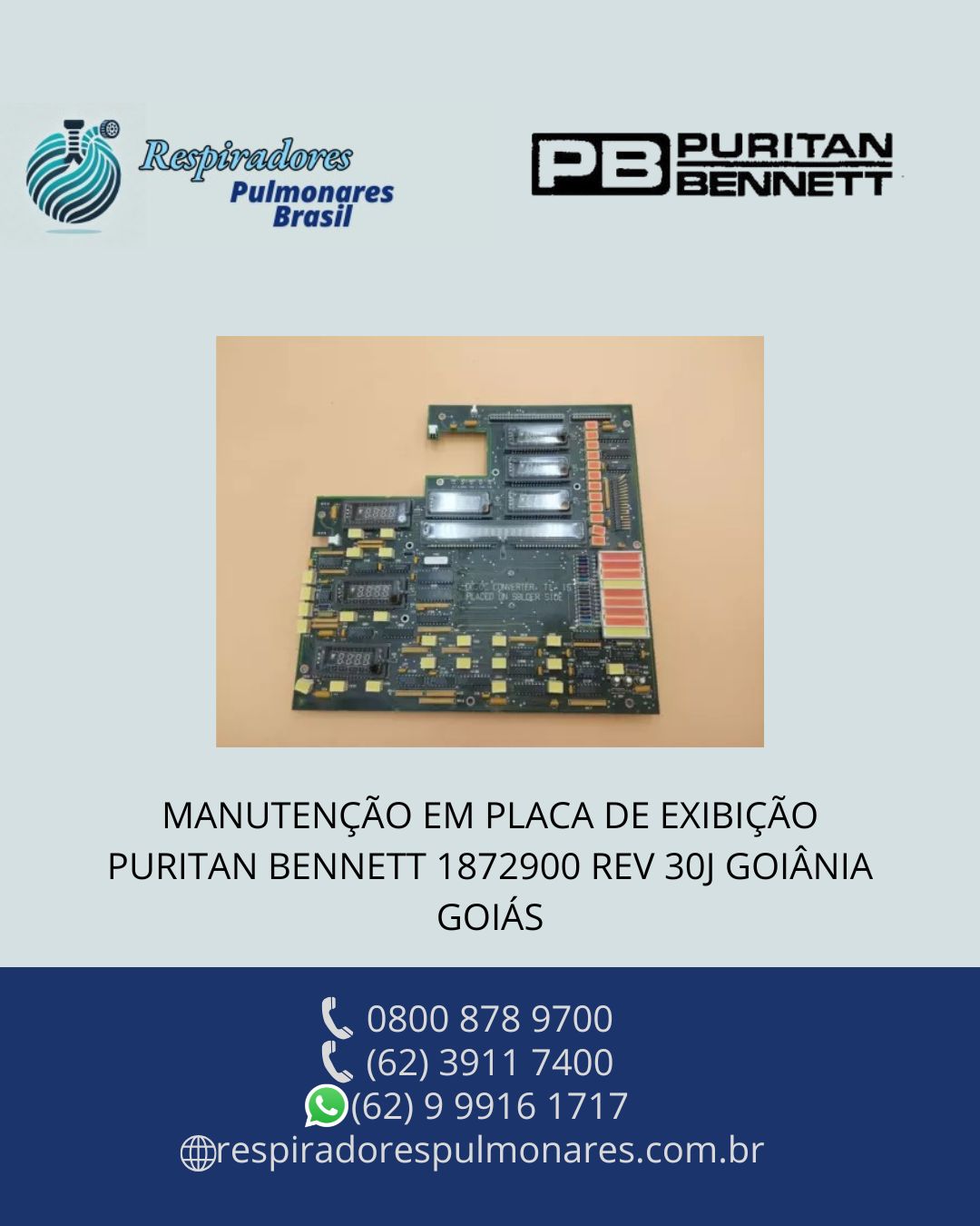 MANUTENÇÃO-EM-PLACAS-DE-RESPIRADORES-PULMONARES-PURITAN-BENNT-GOAINIA-GOIAS